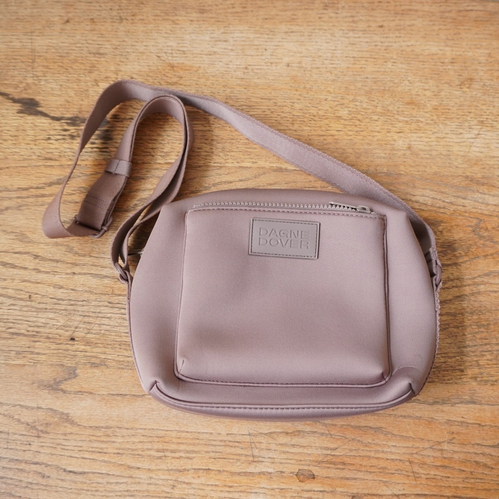 Dagne Dover Small Micah Crossbody Bag Women Mauve Purple Neoprene Travel Bag